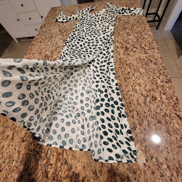 Reformation Hilda Dress In Tapioca Long Sleeve Formal Women's Size 6 - Picture 8 of 10